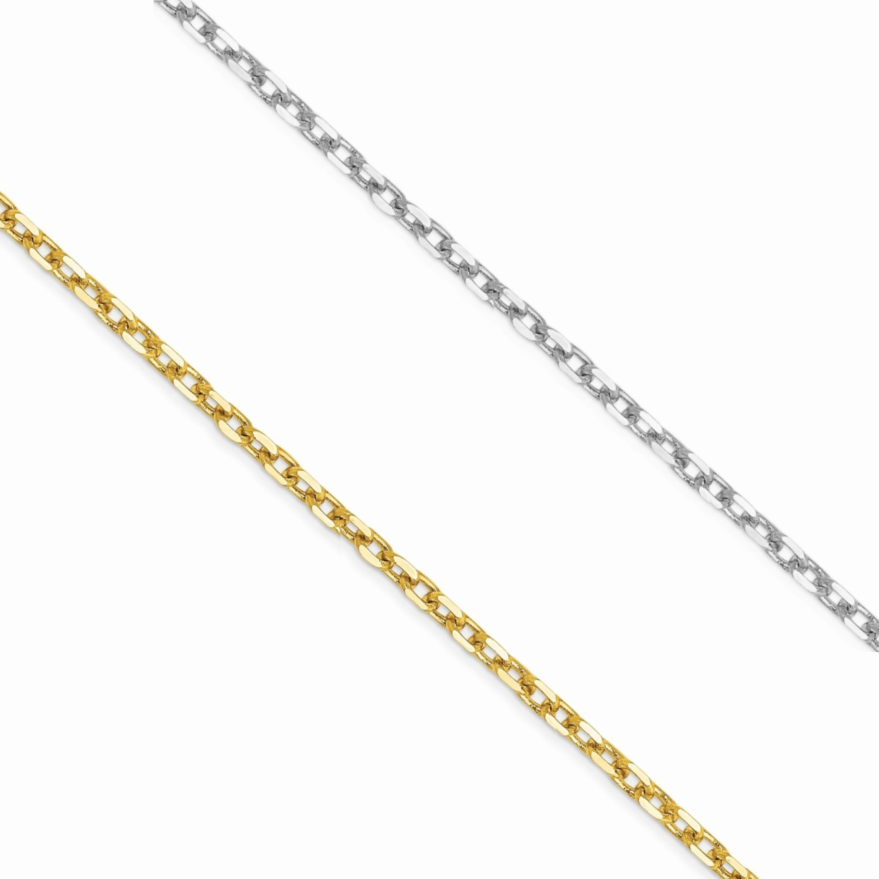 Travel Outfit Sterling Silver 1.5mm or ~1mm Diamond Cut Cable Chain