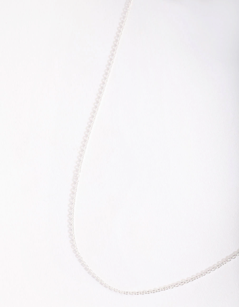 Casual Wear Modern Style Sterling Silver 45cm Plain Chain Necklace