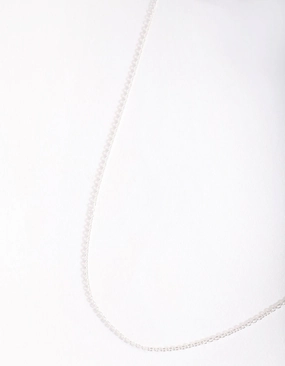 Casual Wear Modern Style Sterling Silver 45cm Plain Chain Necklace