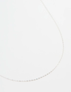 Sterling Silver Adjustable Plain Chain Necklace Exquisite Item Perfect Ornament