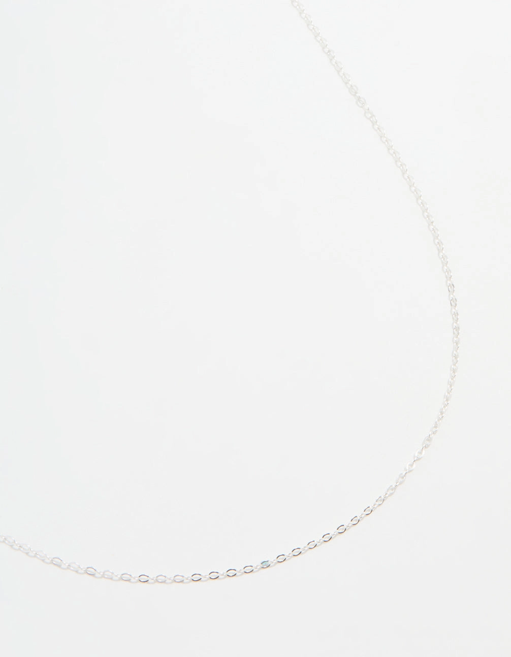 Sterling Silver Adjustable Plain Chain Necklace Exquisite Item Perfect Ornament