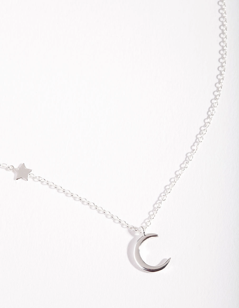 Sterling Silver Asymmetrical Celestial Necklace Neutral Design Adornment Social Media Item