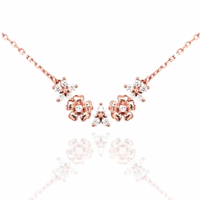 Daily Casual Perfect Item Sterling Silver Flower Bar Necklace