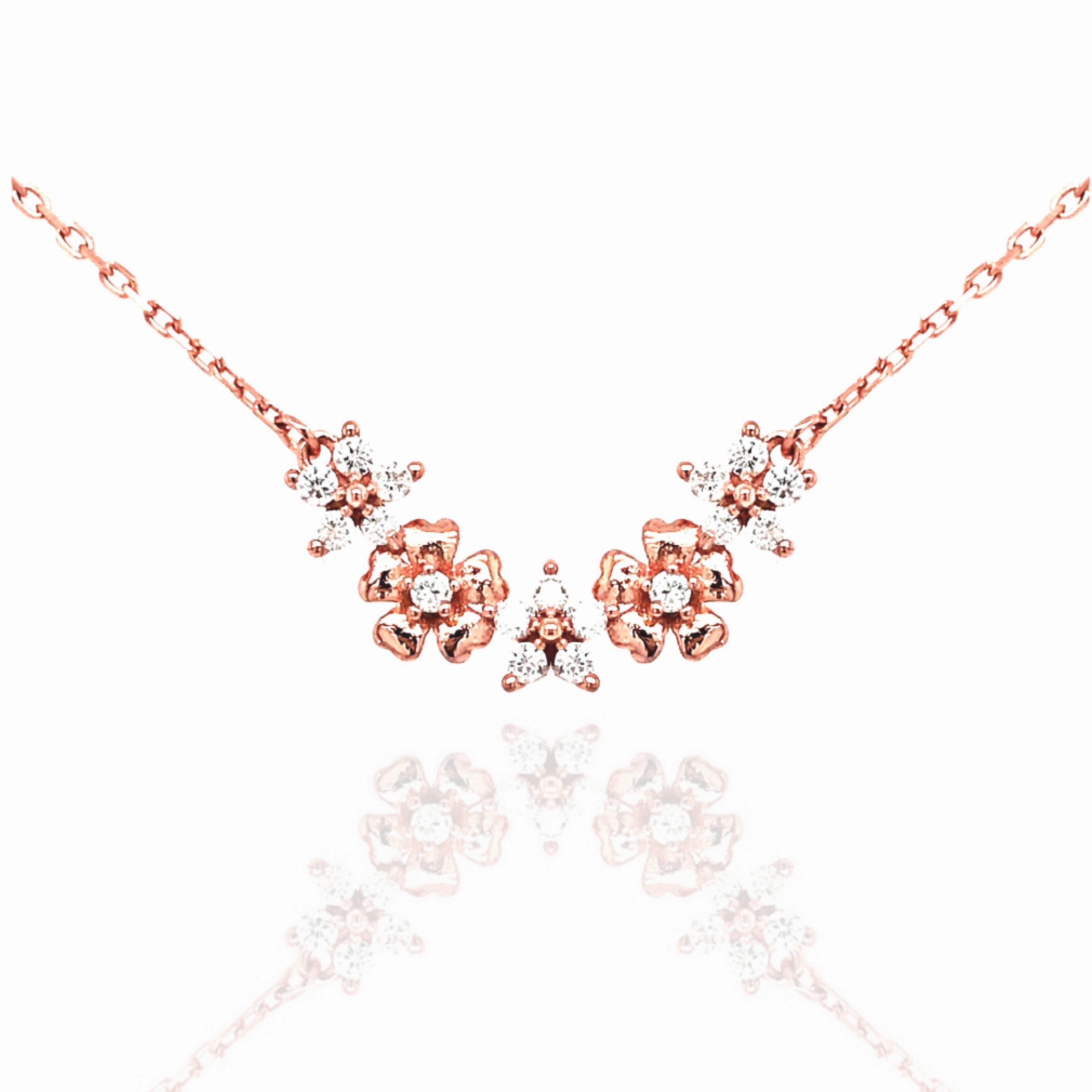 Daily Casual Perfect Item Sterling Silver Flower Bar Necklace