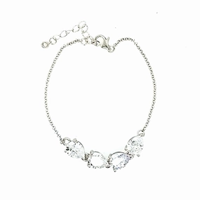 Numerous Composites Sterling Silver Four CZ Bracelet