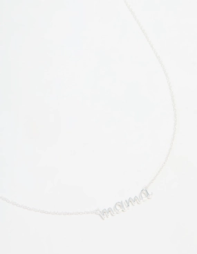 Sterling Silver Mama Pendant Necklace college student