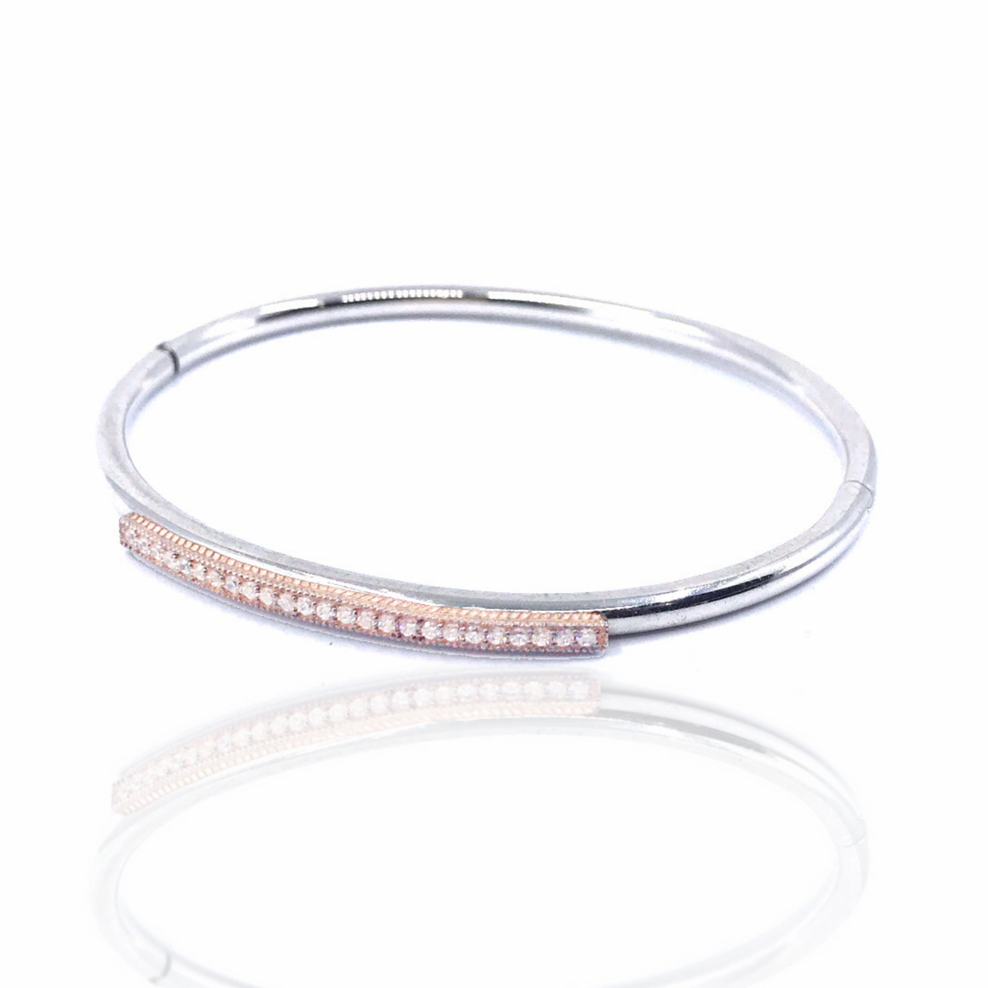 Sterling Silver Micro Pave Bangle Bracelet Fast View