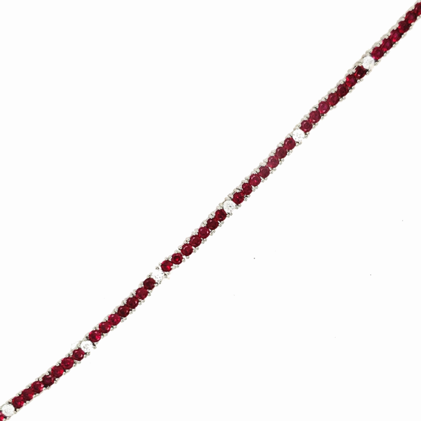 Hook Fasteners Sterling Silver Ruby, Emerald, and Sapphire Colored CZ Stone Adjustable Tennis Bracelets