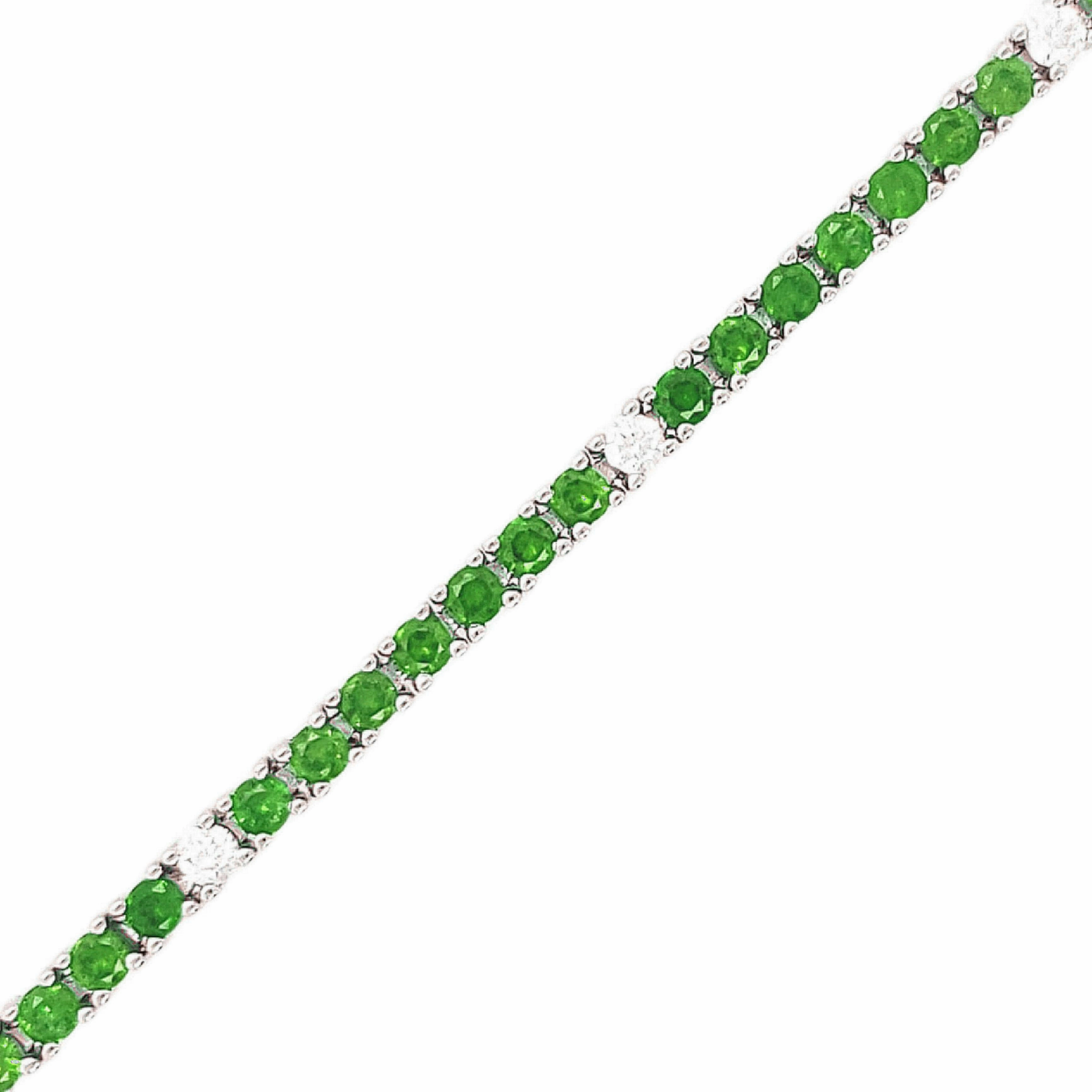 Sterling Silver Ruby, Emerald, and Sapphire Colored CZ Stone Bracelet New-Age Classic