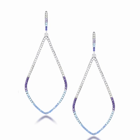 Sterling Silver Teardrop Colorful Earrings Delicate Vibe Safe Design