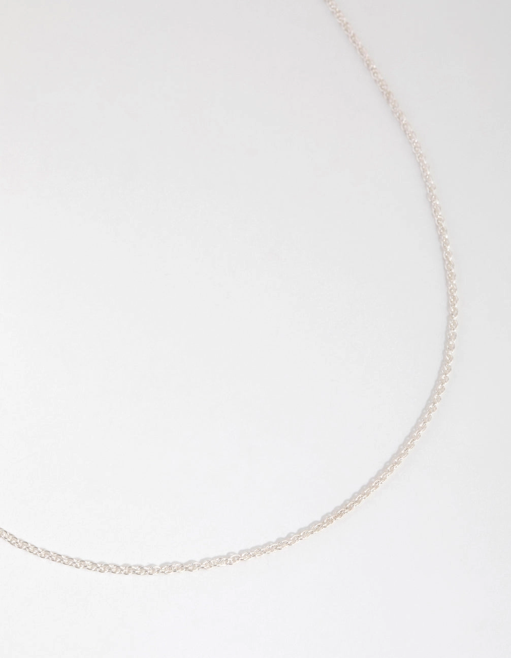 Sterling Silver Twist Chain Necklace Polished Finish Timeless Look