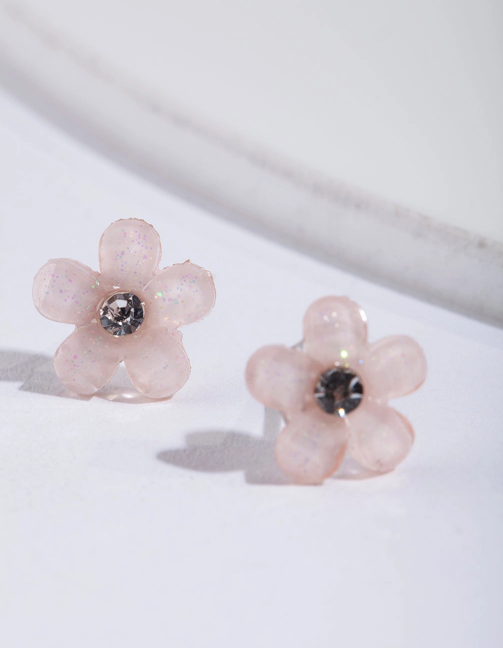 Straight Accessory Pink Pretty Flower Stud Earrings