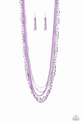Daily Look Paparazzi Accessories ? Industrial Vibrance - Purple Necklace?Flat Rate Ship $4.50?