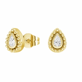 Convertible 2 in 1 Beaded Jacket Stud Earrings with Pear Cut Lab Diamond Linear Embellishment Delicate Vibe