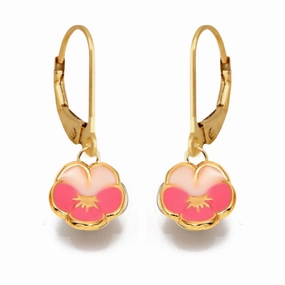 Colorful Enamel Flower Surgical Steel Earrings Graceful Selection Stylish Adornment