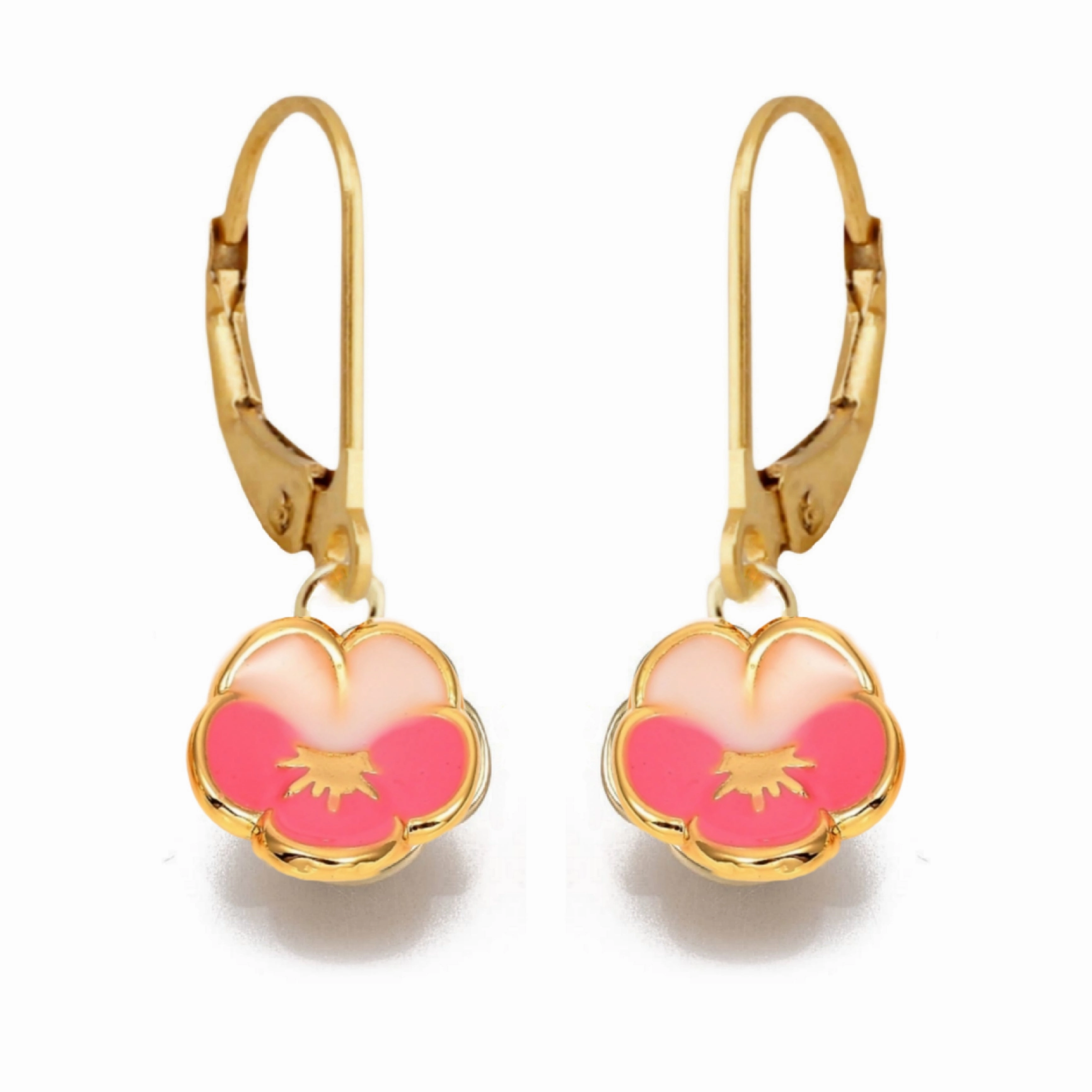 Colorful Enamel Flower Surgical Steel Earrings Graceful Selection Stylish Adornment