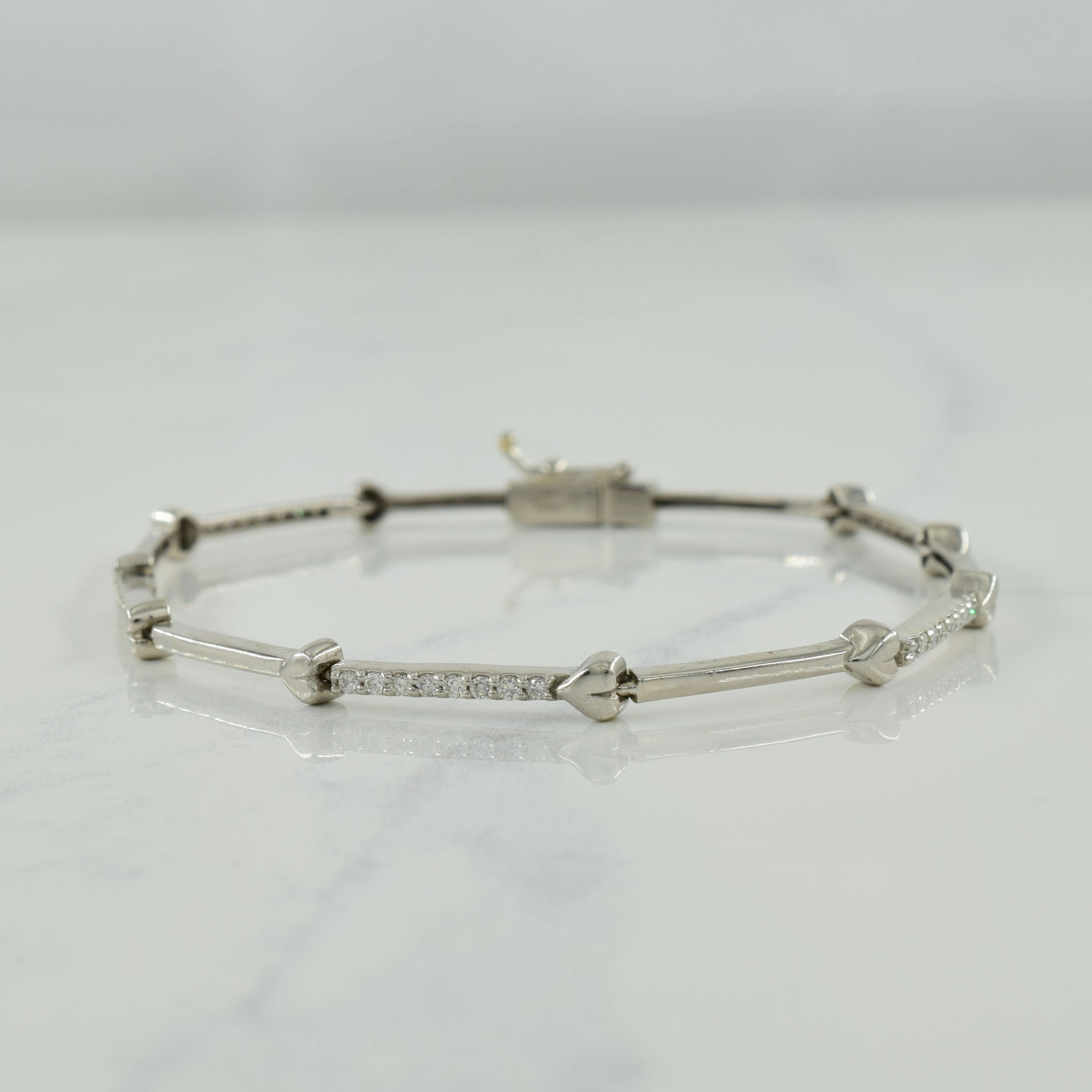 Classic Touch Diamond Heart Bracelet | 0.40ctw | 7" |