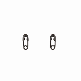 Solid Black Safety Pin Earrings Fashionable Must-Have