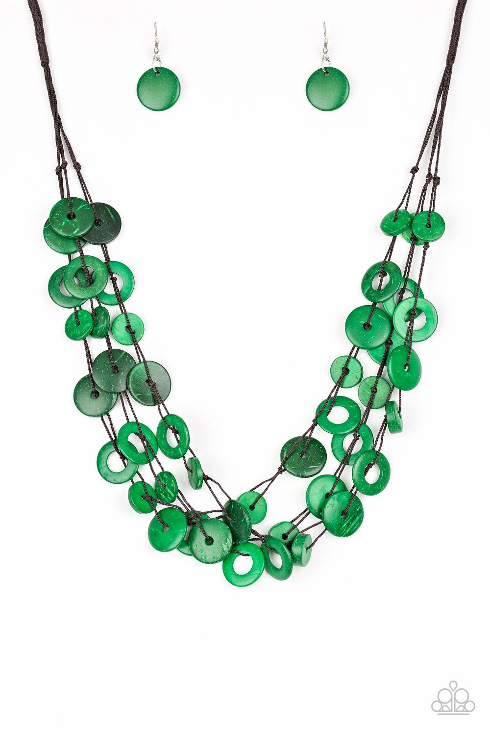 Fashionable Ornament Paparazzi Accessories ? Wonderfully Walla Walla - Green Necklace?Flat Rate Ship $4.50?
