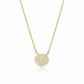 Own Item Bold Accessory Gold Plated Sterling Silver Natural Shape CZ Necklace