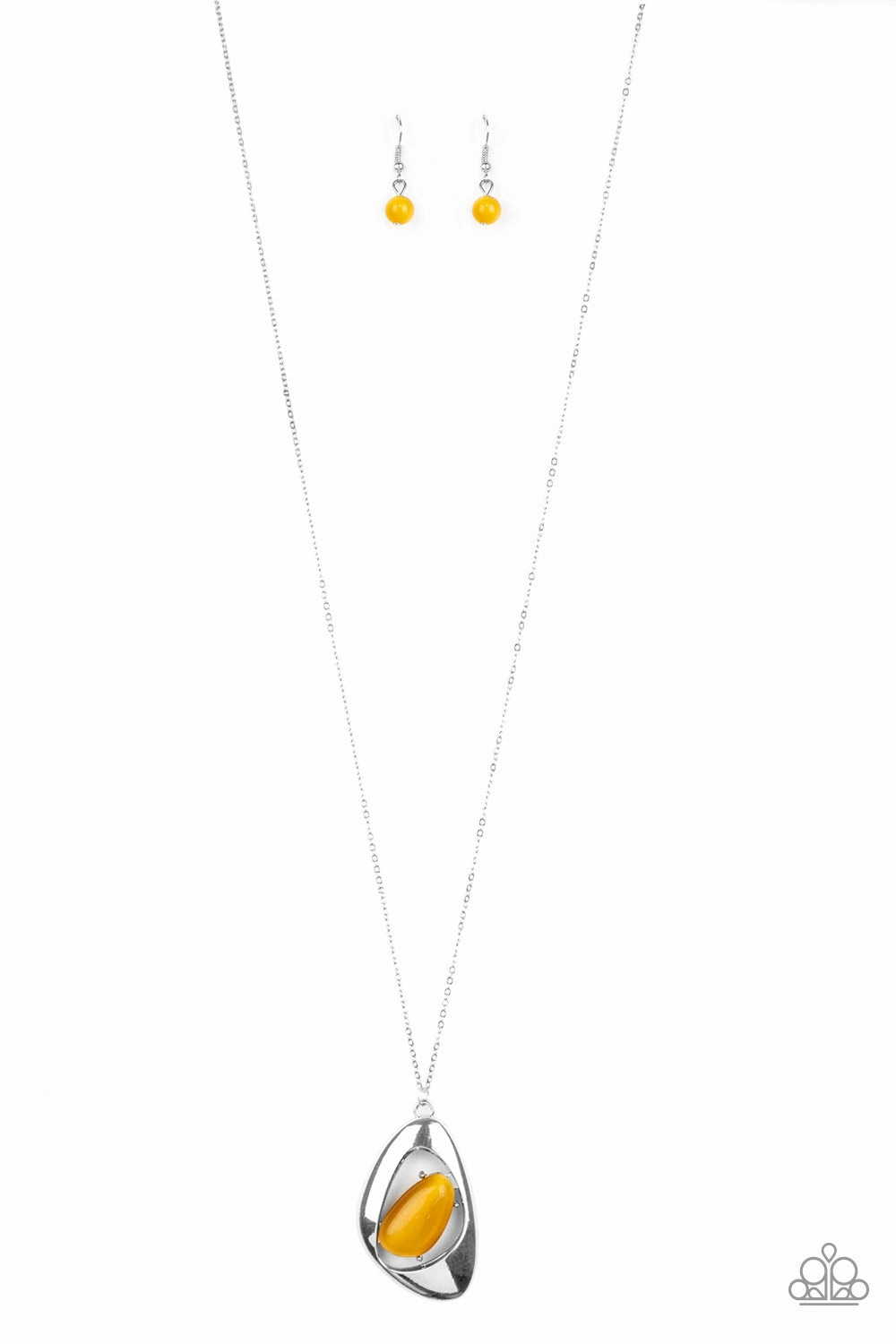 Handmade Present Beaded Adornment Paparazzi Accessories ? Asymmetrical Bliss - Yellow Necklace?Flat Rate Ship $4.50?