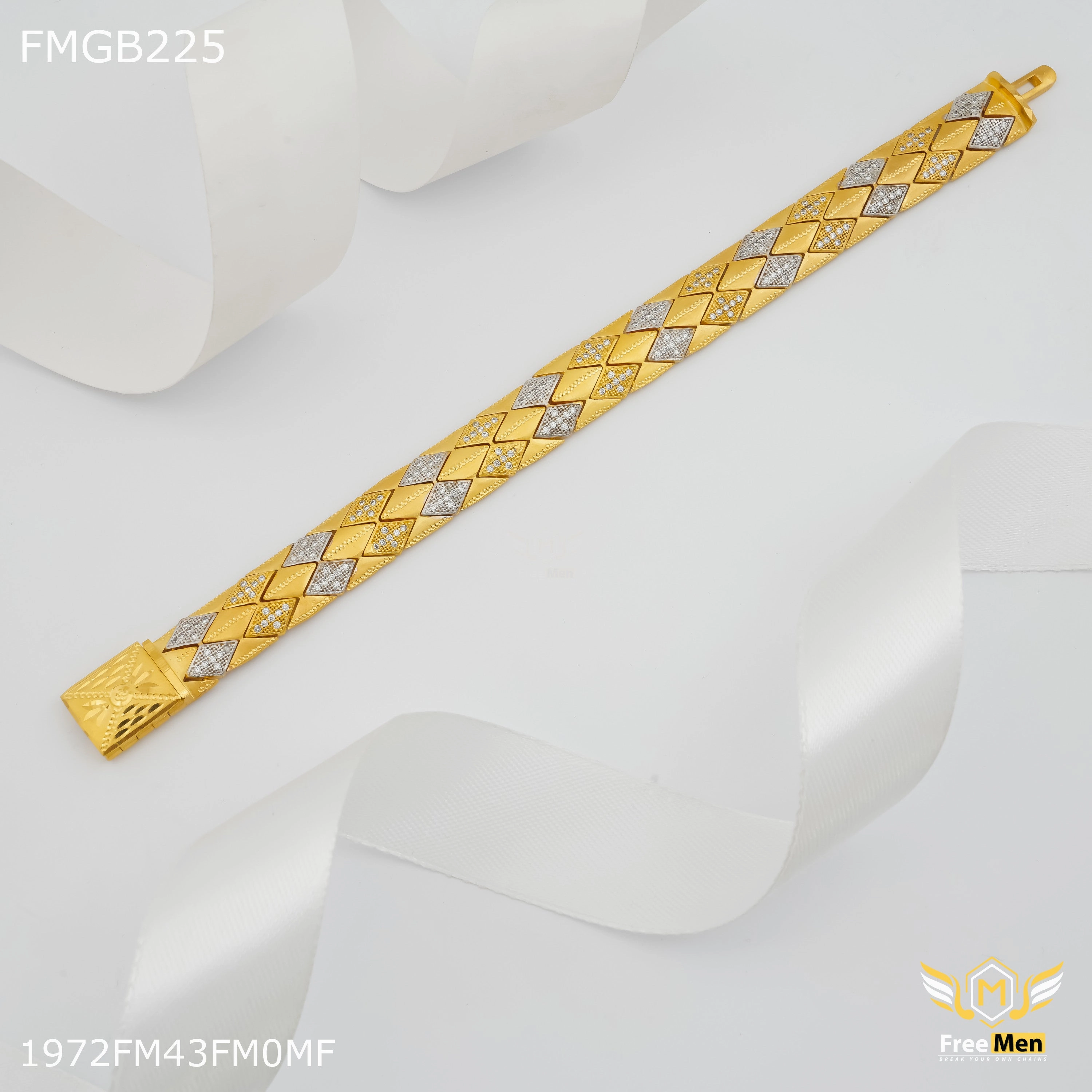 Freemen Diamond cut AD casting Bracelet for Men - FMGB225 Top Shelf