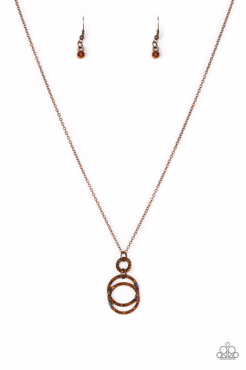 Paparazzi Accessories ? Timeless Trio - Copper Necklace?Flat Rate Ship $4.50? Lively Look Sparkling Touch