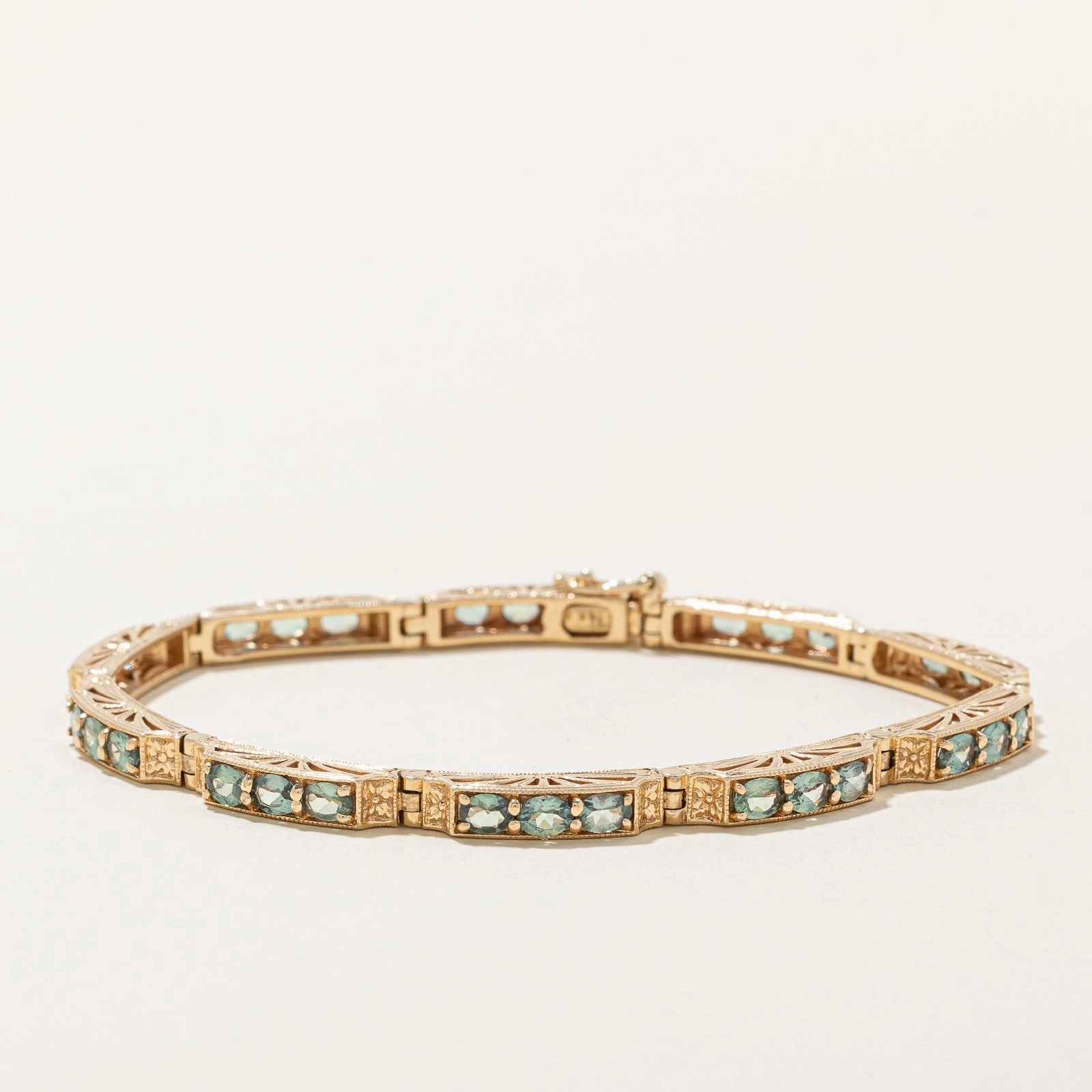 Synthetic Chrysoberyl Eternity Bracelet | 4.50ctw | 7" Dreamy Look