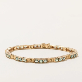 Synthetic Chrysoberyl Eternity Bracelet | 4.50ctw | 7" Dreamy Look