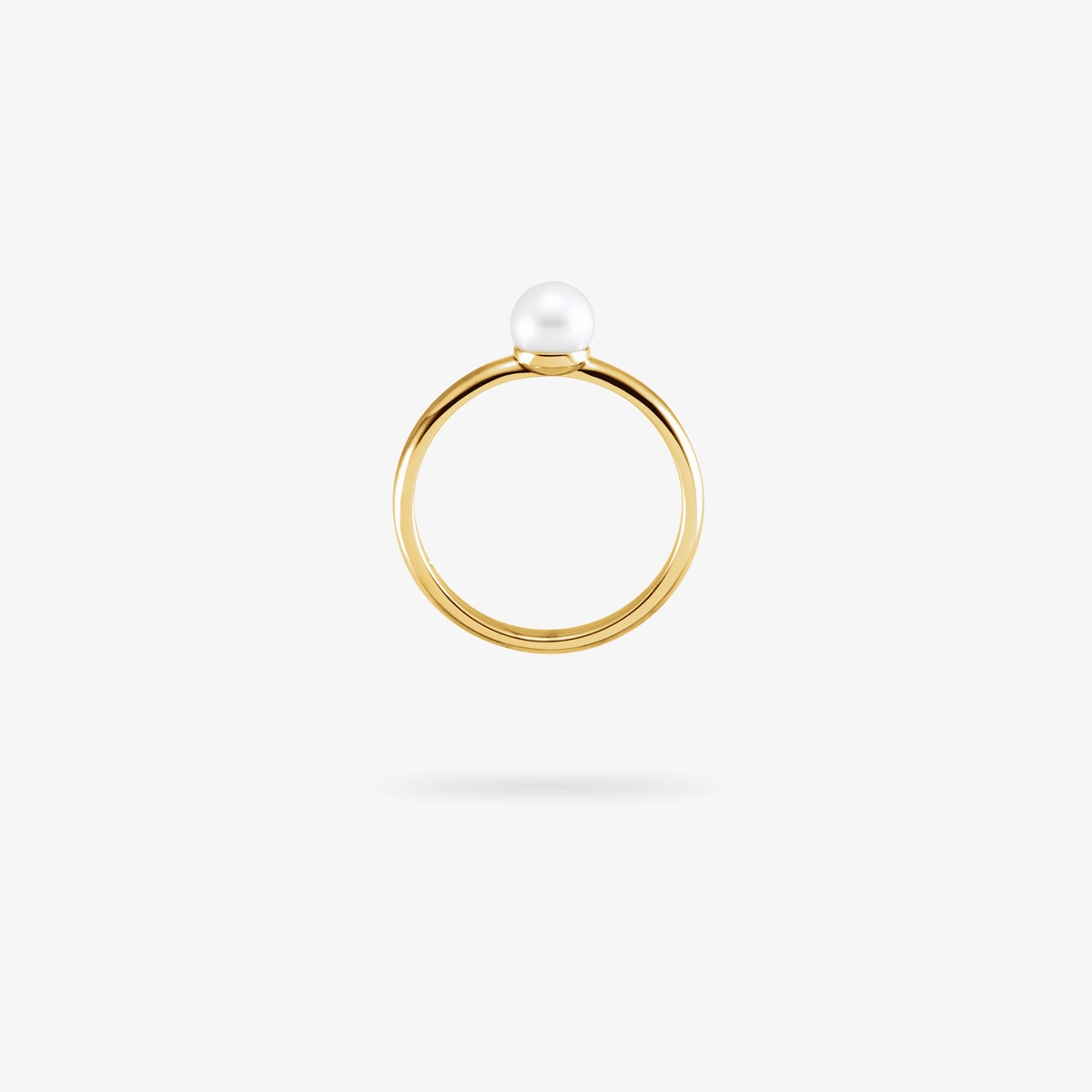 Amare Wear Radiant Pearl Solitaire Ring - Made to Order Superior Gift Exquisite Jewelry