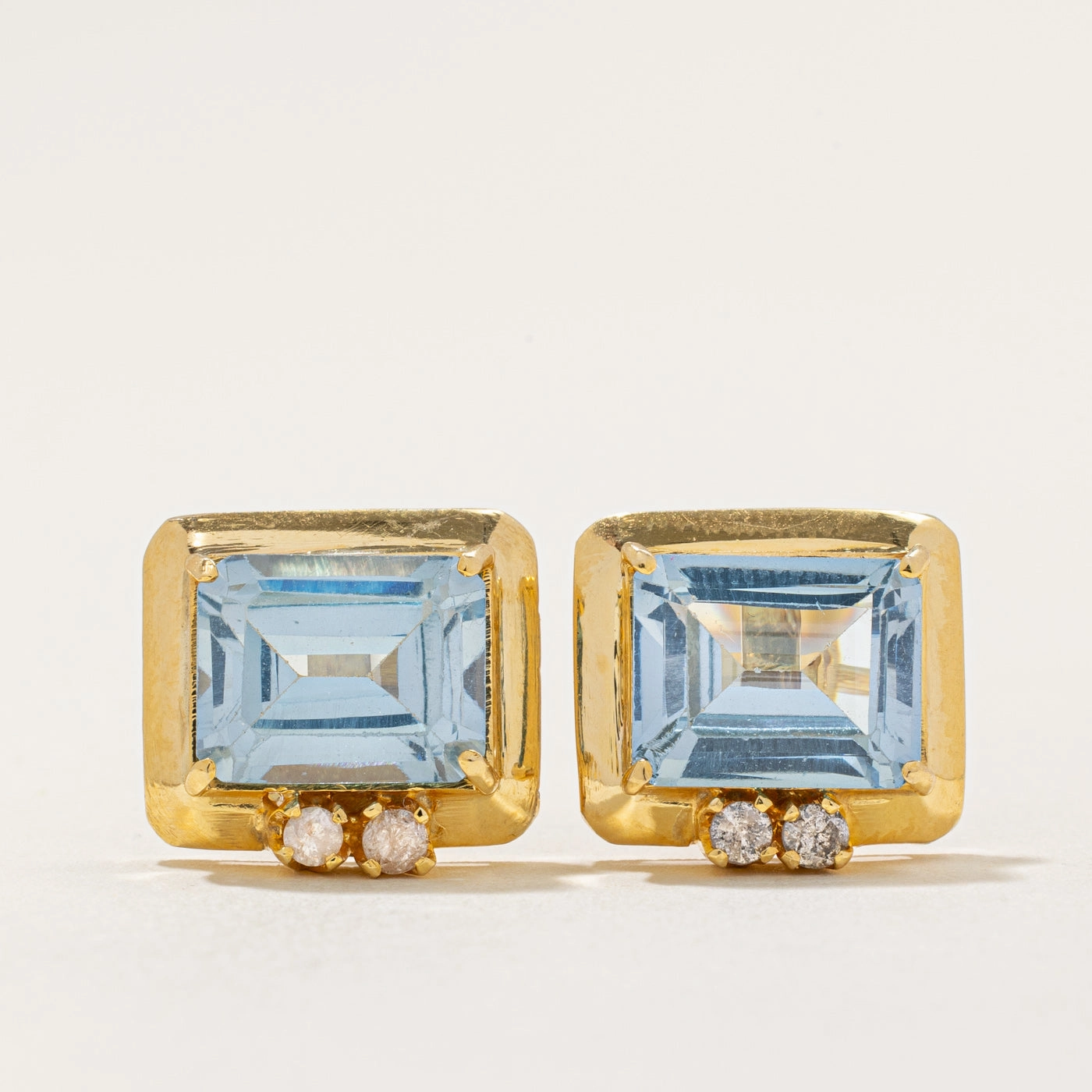 Sophisticated Design Finish Fresh Form Synthetic Spinel & Natural Diamond Earrings | 7.30ctw, 0.15ctw |