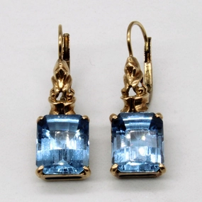 Elegant Radiance Synthetic Spinel Antique Inspired Earrings | 8.50ctw |