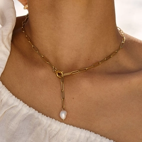 Brilliant Shine Flirty Accent Tahiti Necklace Glistening Detail