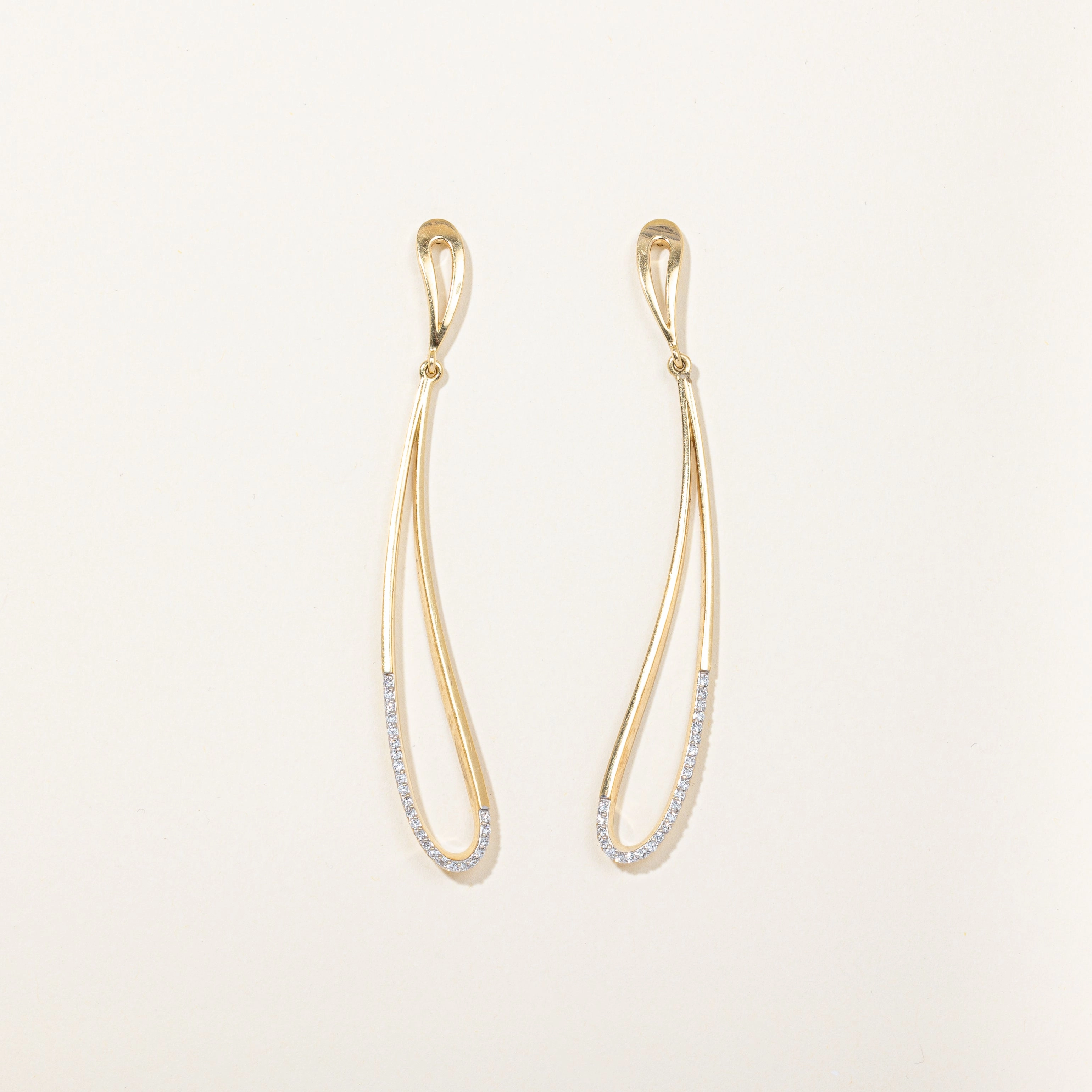 Diamond Teardrop Earrings | 0.24ctw | Handcrafted Design Occasion Ready