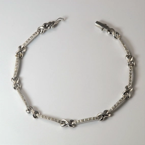 Pave Diamond Infinity Bracelet | 0.28ctw | 8" | Brunch Date