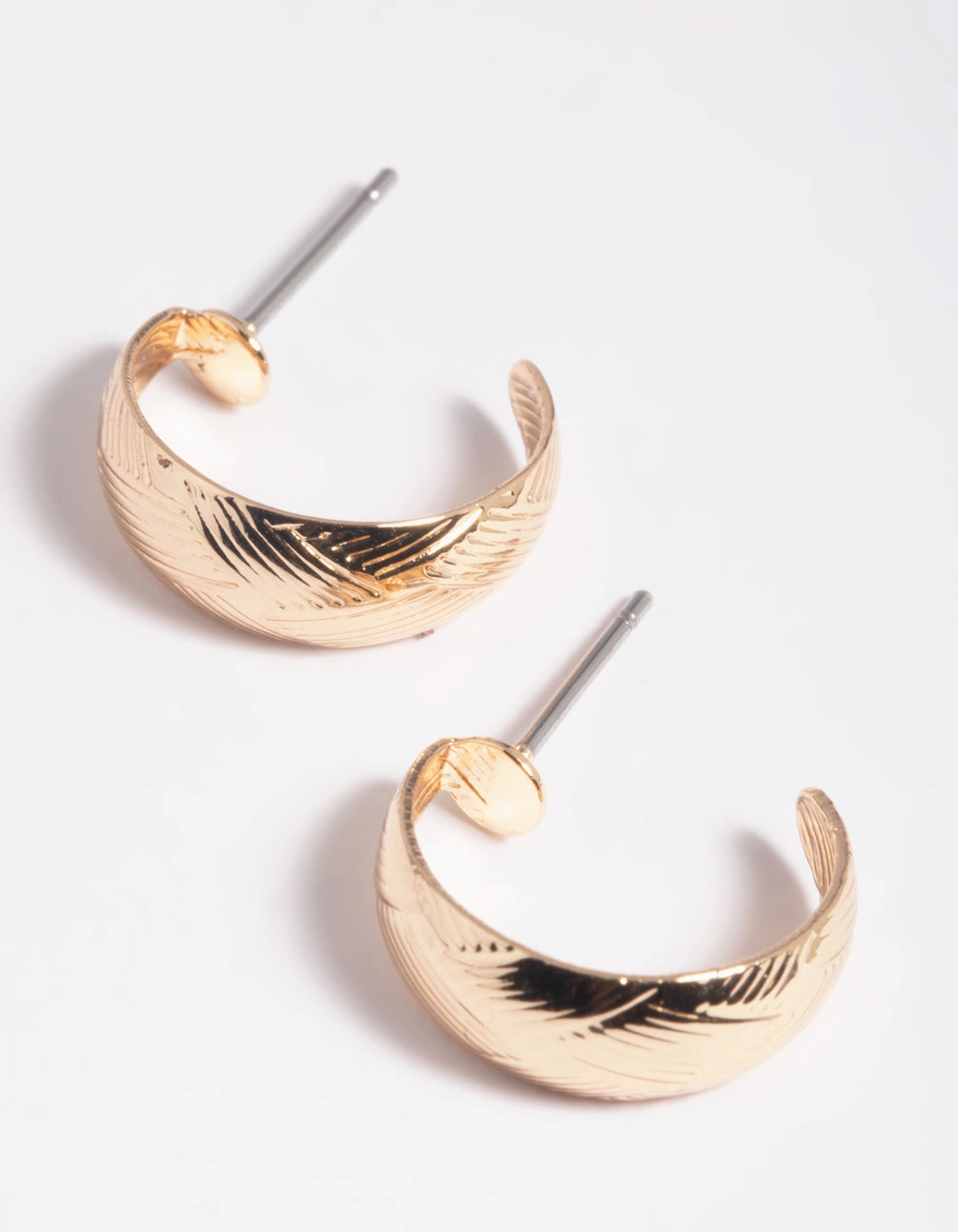Gold Woven Huggie Hoop Earrings Stunning Accessory