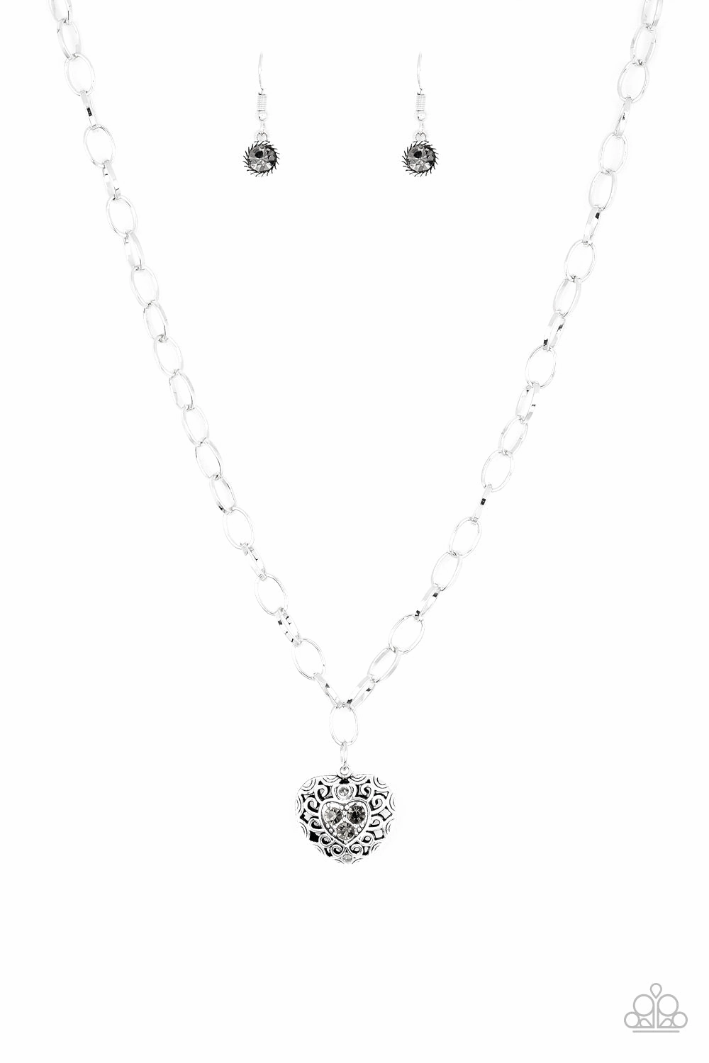 Paparazzi Accessories ? No Love Lost - Silver Necklace?Flat Rate Ship $4.50? Exclusive Ornament