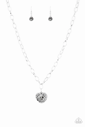 Paparazzi Accessories ? No Love Lost - Silver Necklace?Flat Rate Ship $4.50? Exclusive Ornament