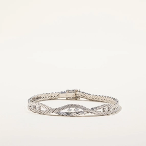 Stylish Vibe Swedish 18K Diamond Weave Bracelet | 0.18ctw | 8" |