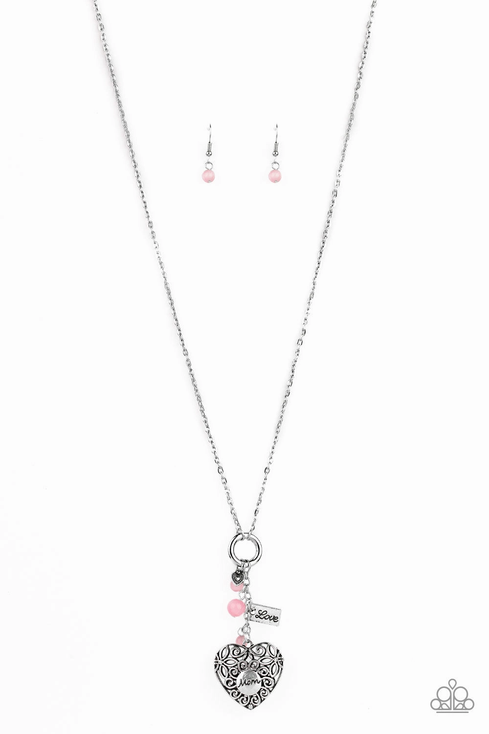 Paparazzi Accessories ? Mom Hustle - Pink Heart Necklace?Flat Rate Ship $4.50? Stylish Item Handmade Gift