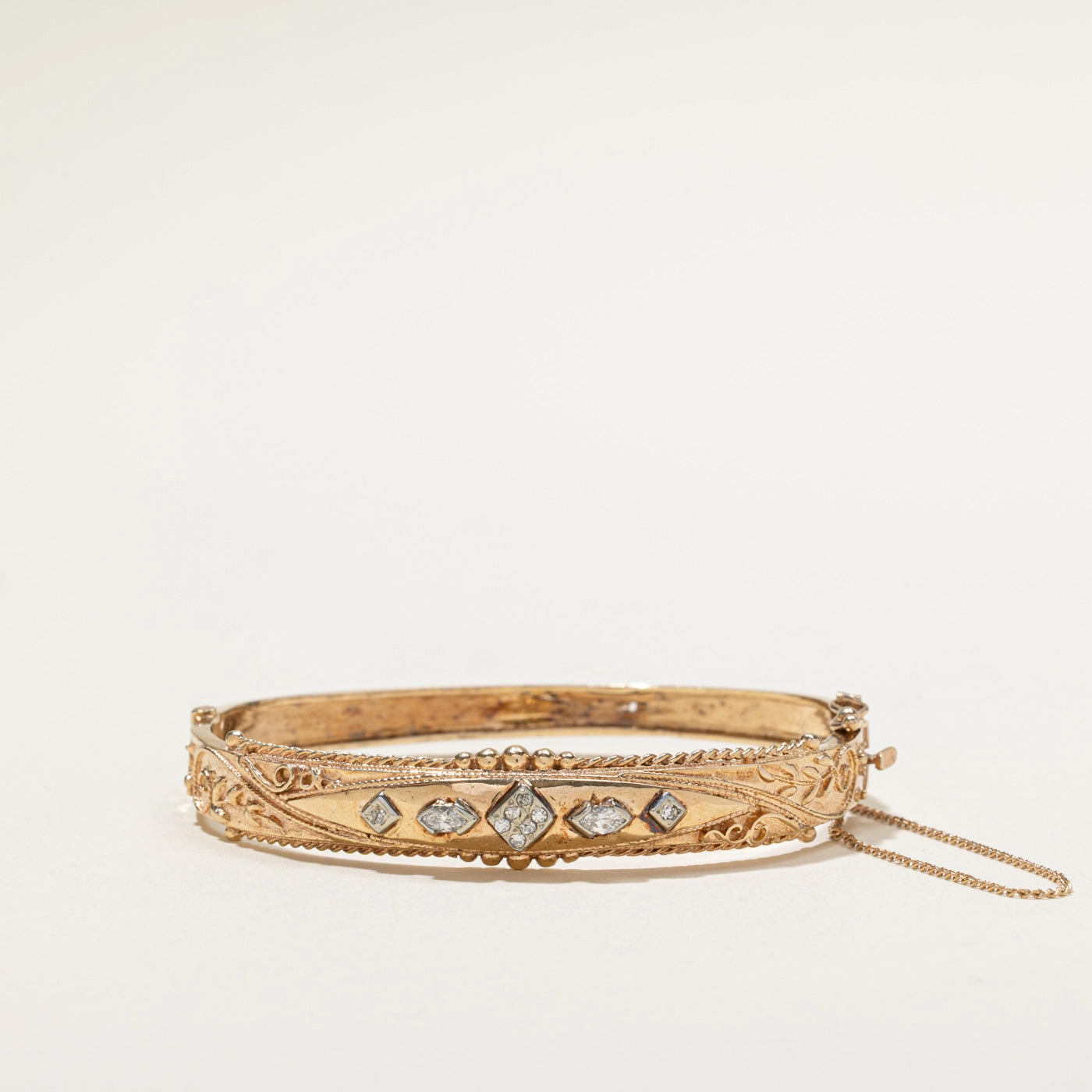 Special Celebration Antique Diamond Cuff Bracelet | 0.26ctw | 6.5"