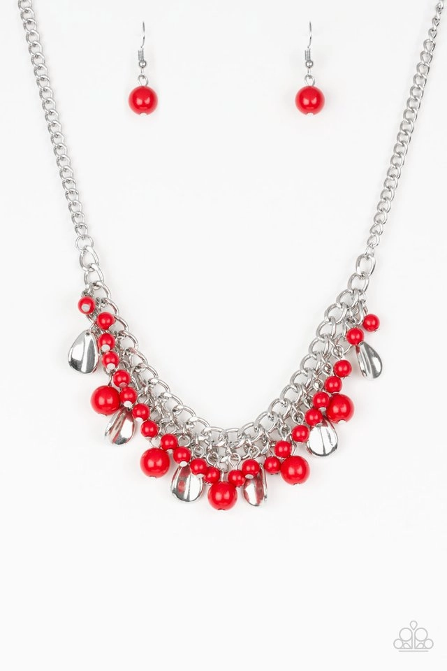 Paparazzi Accessories ?Summer Showdown - Red Necklace? Flat Rate Ship $4.50? Budget-Friendly Gift
