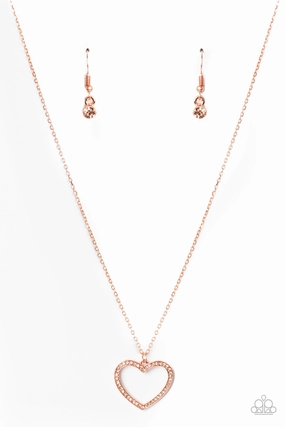 Denoting Adornment For University Paparazzi Accessories ? GLOW by Heart - Copper Necklace?Flat Rate Ship $4.50?