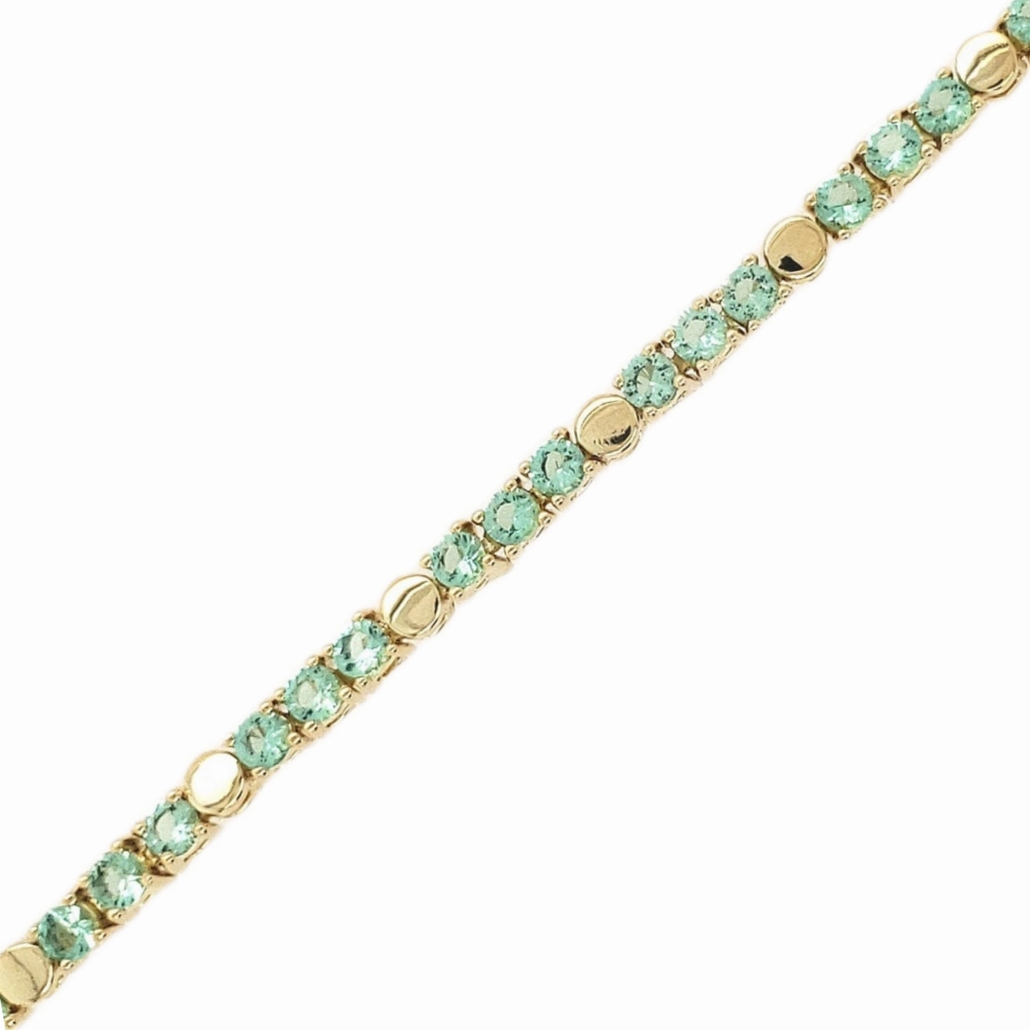 relaxed elegance Outstanding Craft Sterling Silver Gold Plated Colored Stone Bracelet