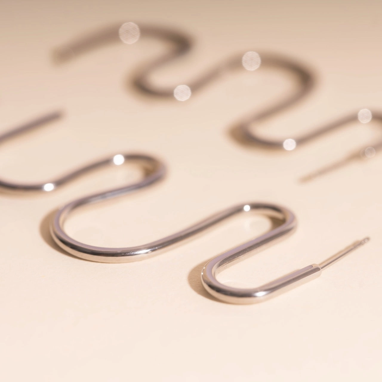 Party Ribbon Stud Earrings Glam Style