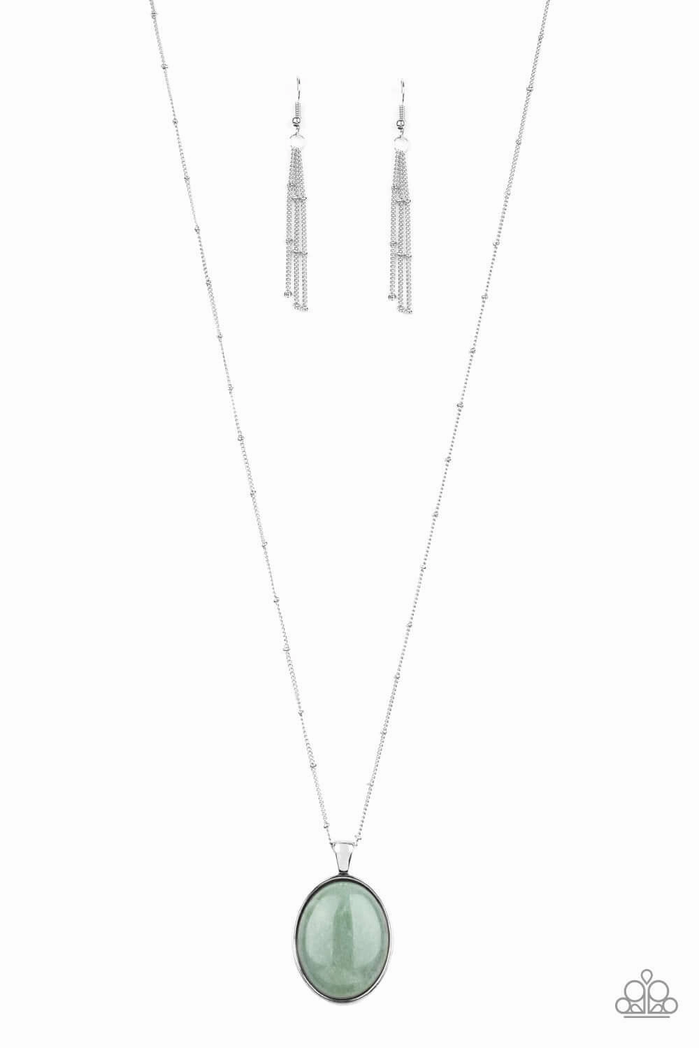 Weekend Present Great Piece Paparazzi Accessories ? Peaceful Glow - Green Necklace?Flat Rate Ship $4.50?