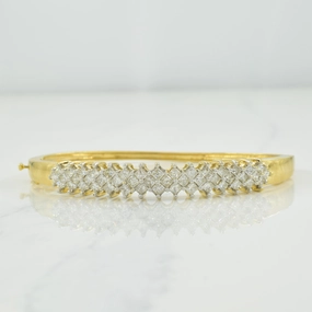14k Yellow Gold Diamond Bracelet | 2.30ctw | 8" | Smooth Surface