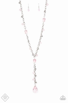 Classic Finish Paparazzi Accessories ? Afterglow Party - Pink Necklace?Flat Rate Ship $4.50?