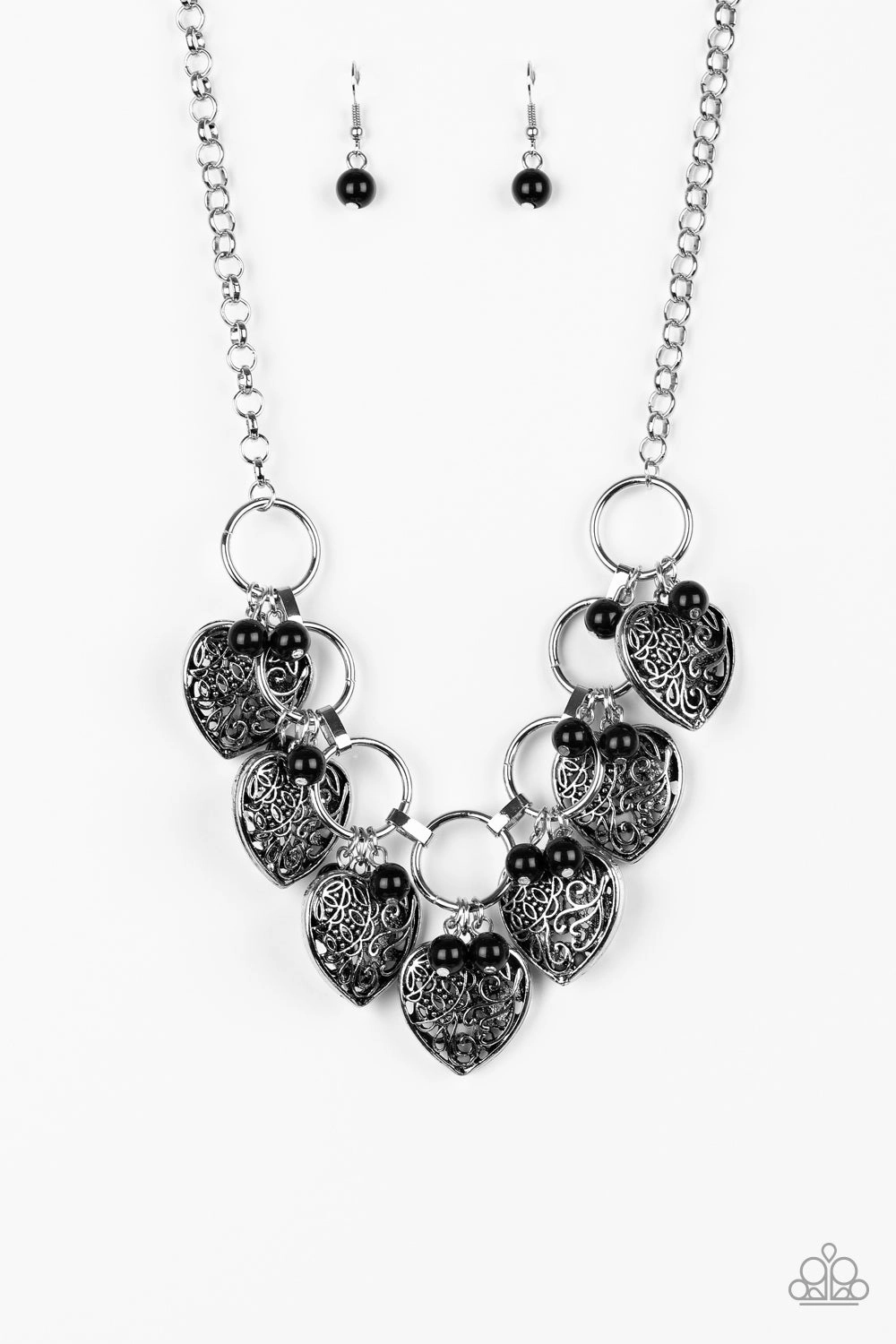 Comfortable Gift Travel Essential Paparazzi Accessories ? Very Valentine - Black Necklace?Flat Rate Ship $4.50?