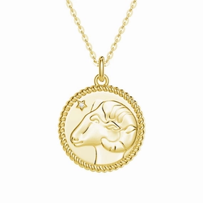 Aries Constellation Lab Grown Diamond Birthstone Pendant Necklace Premium Present Celebration Accessory